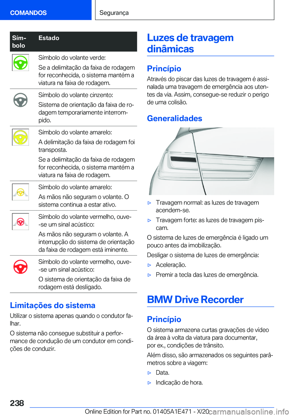 BMW M3 2021  Manual do condutor (in Portuguese) �S�