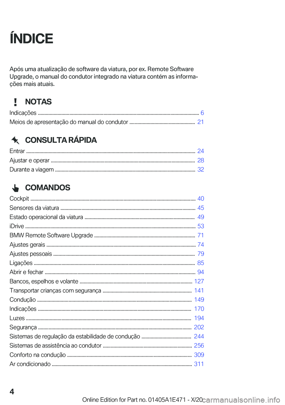 BMW M3 2021  Manual do condutor (in Portuguese) �