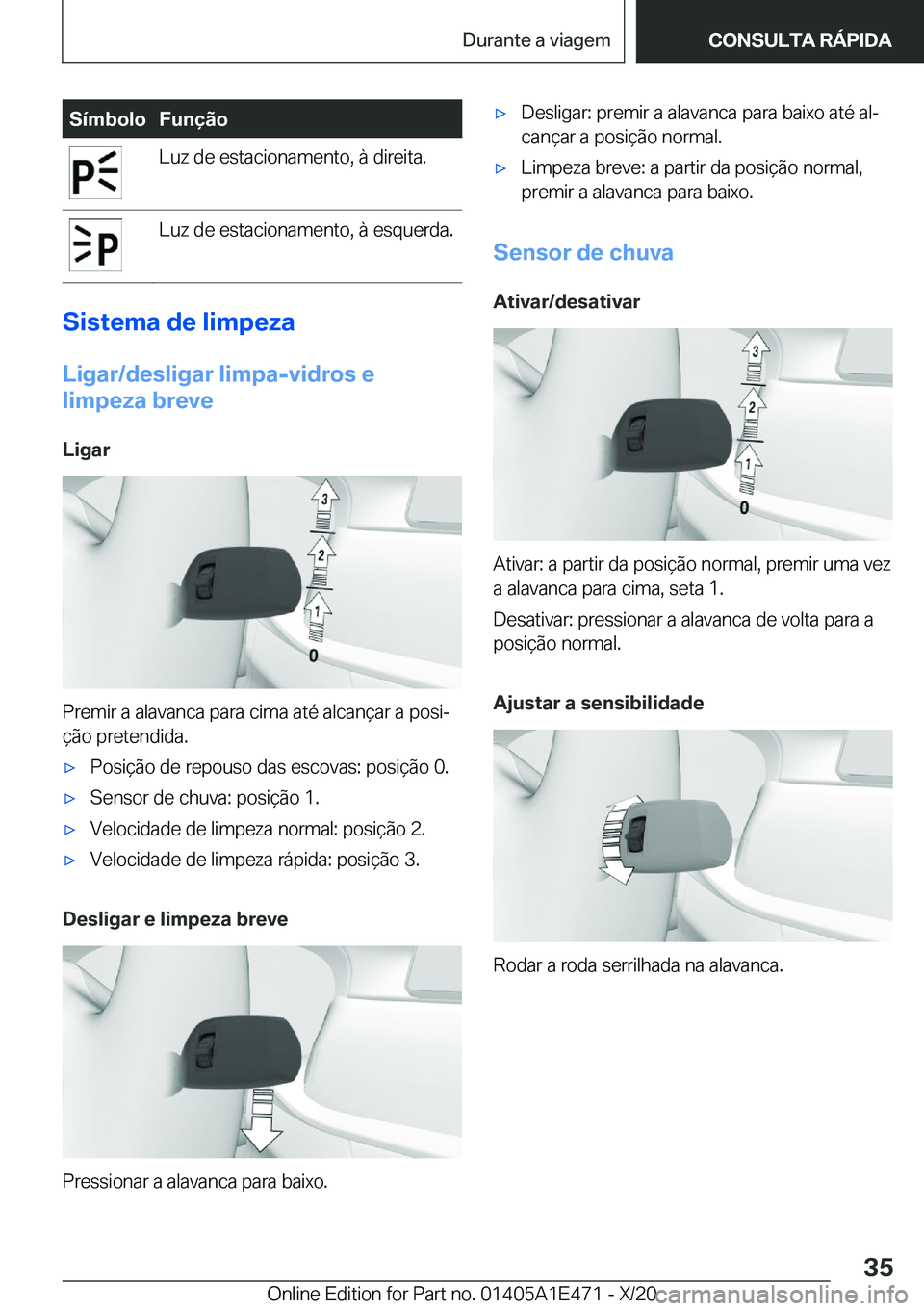 BMW M3 2021  Manual do condutor (in Portuguese) �S�