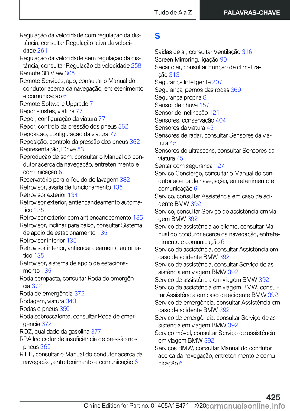 BMW M3 2021  Manual do condutor (in Portuguese) �R�e�g�u�l�a�