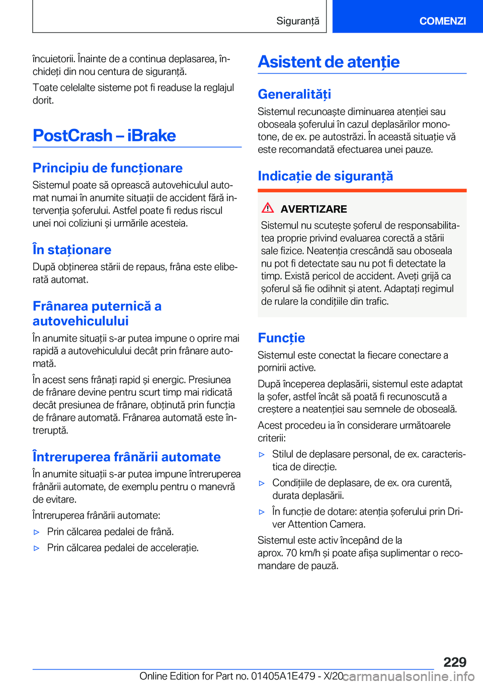 BMW M3 2021  Ghiduri De Utilizare (in Romanian) �