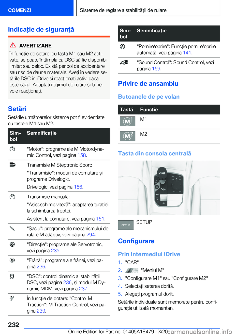BMW M3 2021  Ghiduri De Utilizare (in Romanian) �I�n�d�i�c�a�i�e��d�e��s�i�g�u�r�a�n�