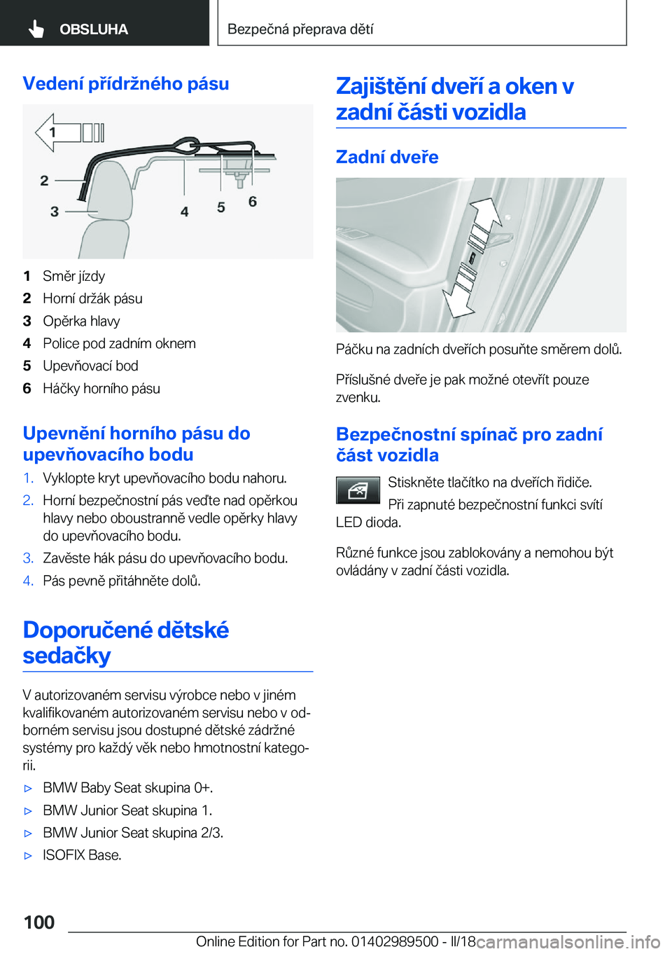 BMW M3 2018  Návod na použití (in Czech) �V�e�d�e�n�