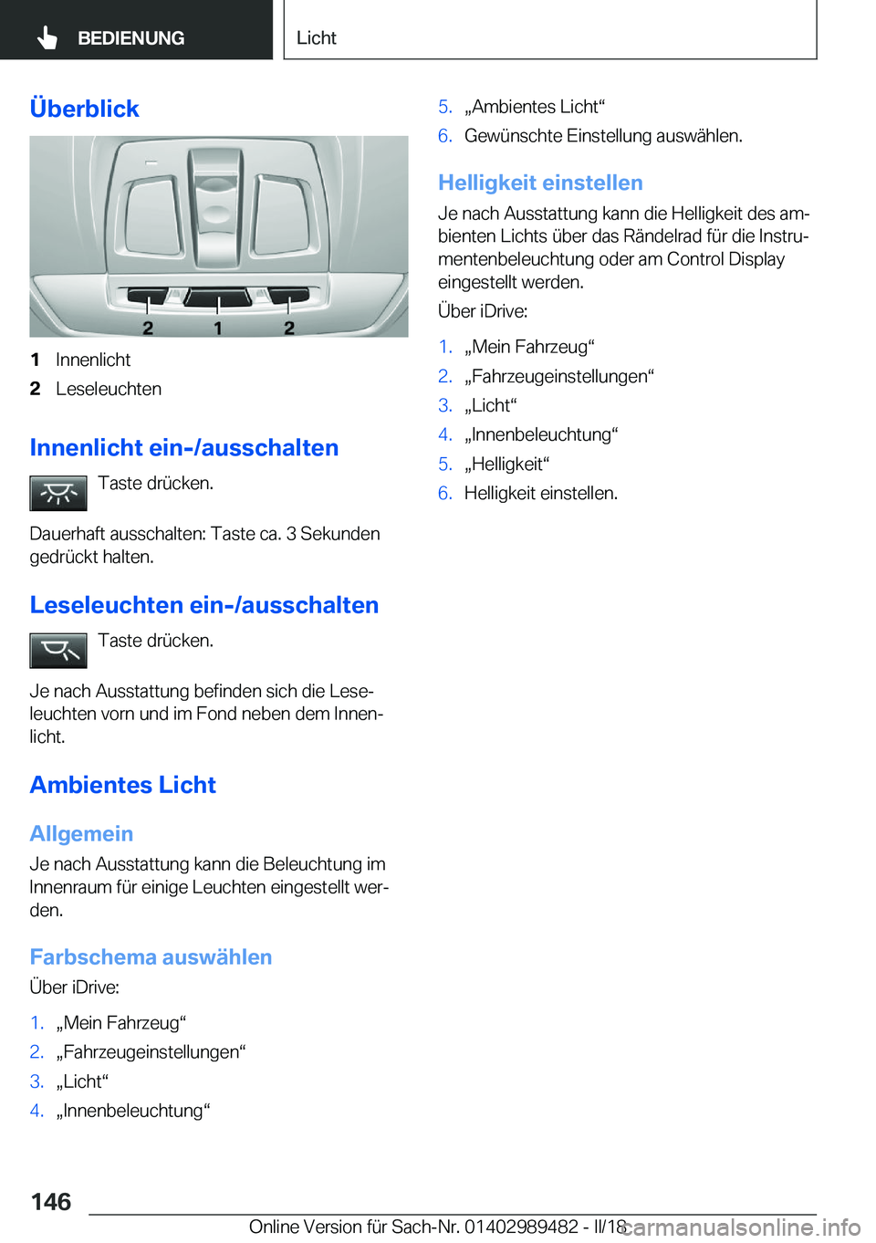 BMW M3 2018  Betriebsanleitungen (in German) �