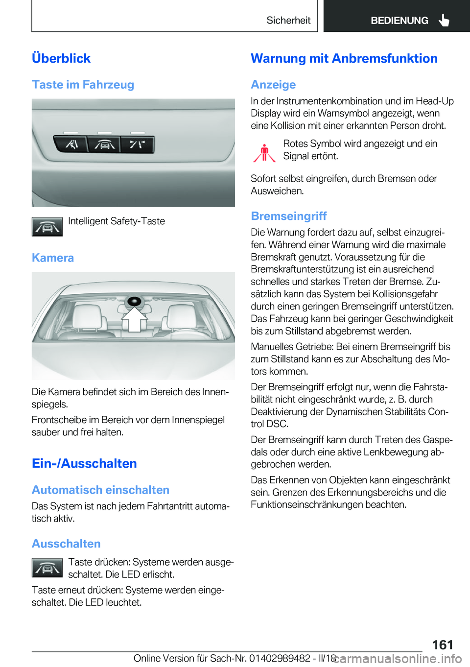 BMW M3 2018  Betriebsanleitungen (in German) �