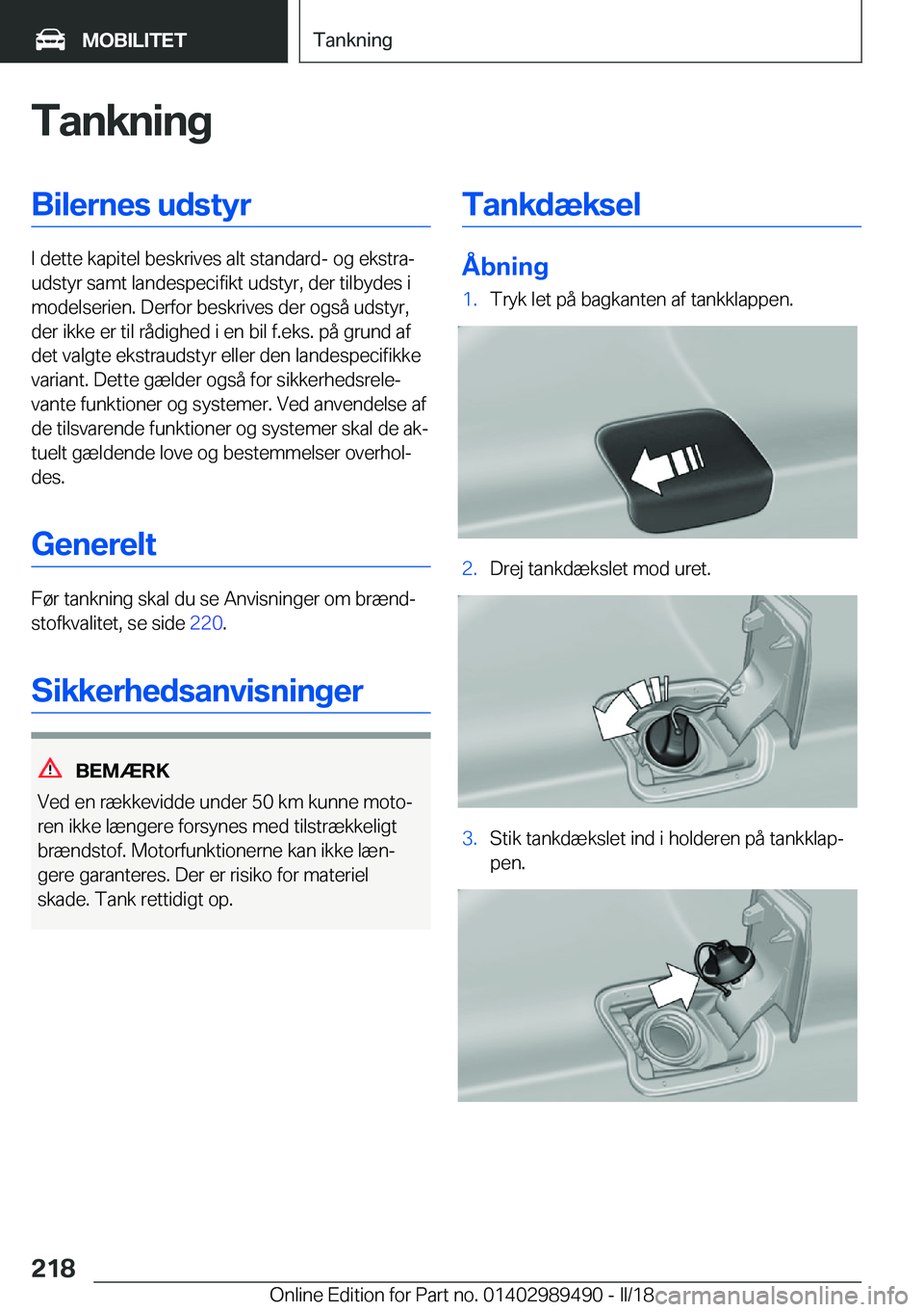 BMW M3 2018  InstruktionsbØger (in Danish) �T�a�n�k�n�i�n�g�B�i�l�e�r�n�e�s��u�d�s�t�y�r
�I� �d�e�t�t�e� �k�a�p�i�t�e�l� �b�e�s�k�r�i�v�e�s� �a�l�t� �s�t�a�n�d�a�r�d�-� �o�g� �e�k�s�t�r�aj
�u�d�s�t�y�r� �s�a�m�t� �l�a�n�d�e�s�p�e�c�i�f�i�k�t