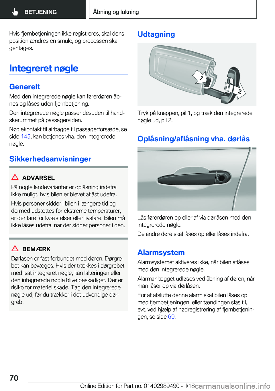 BMW M3 2018  InstruktionsbØger (in Danish) �H�v�i�s� �f�j�e�r�n�b�e�t�j�e�n�i�n�g�e�n� �i�k�k�e� �r�e�g�i�s�t�r�e�r�e�s�,� �s�k�a�l� �d�e�n�s�p�o�s�i�t�i�o�n� �æ�n�d�r�e�s� �e�n� �s�m�u�l�e�,� �o�g� �p�r�o�c�e�s�s�e�n� �s�k�a�l
�g�e�n�t�a�g�e