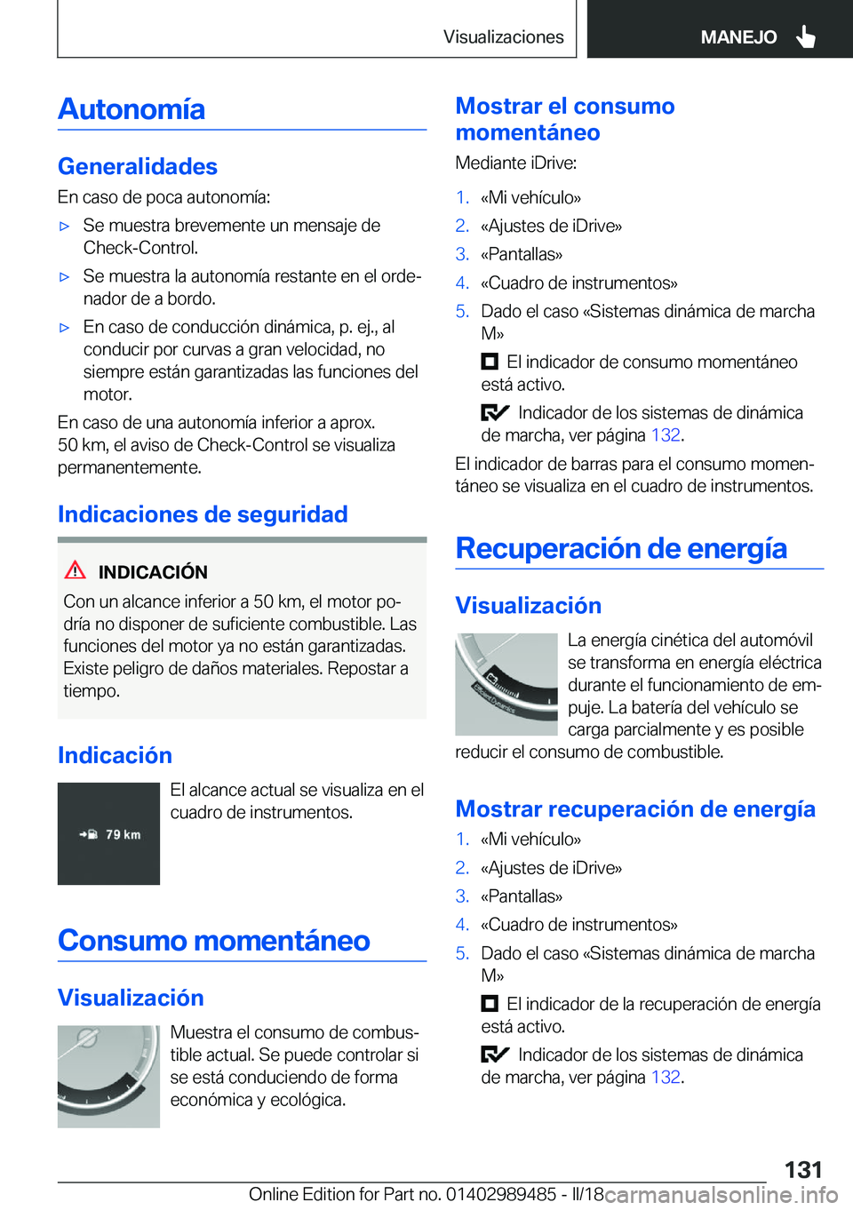 BMW M3 2018  Manuales de Empleo (in Spanish) �A�u�t�o�n�o�m�
