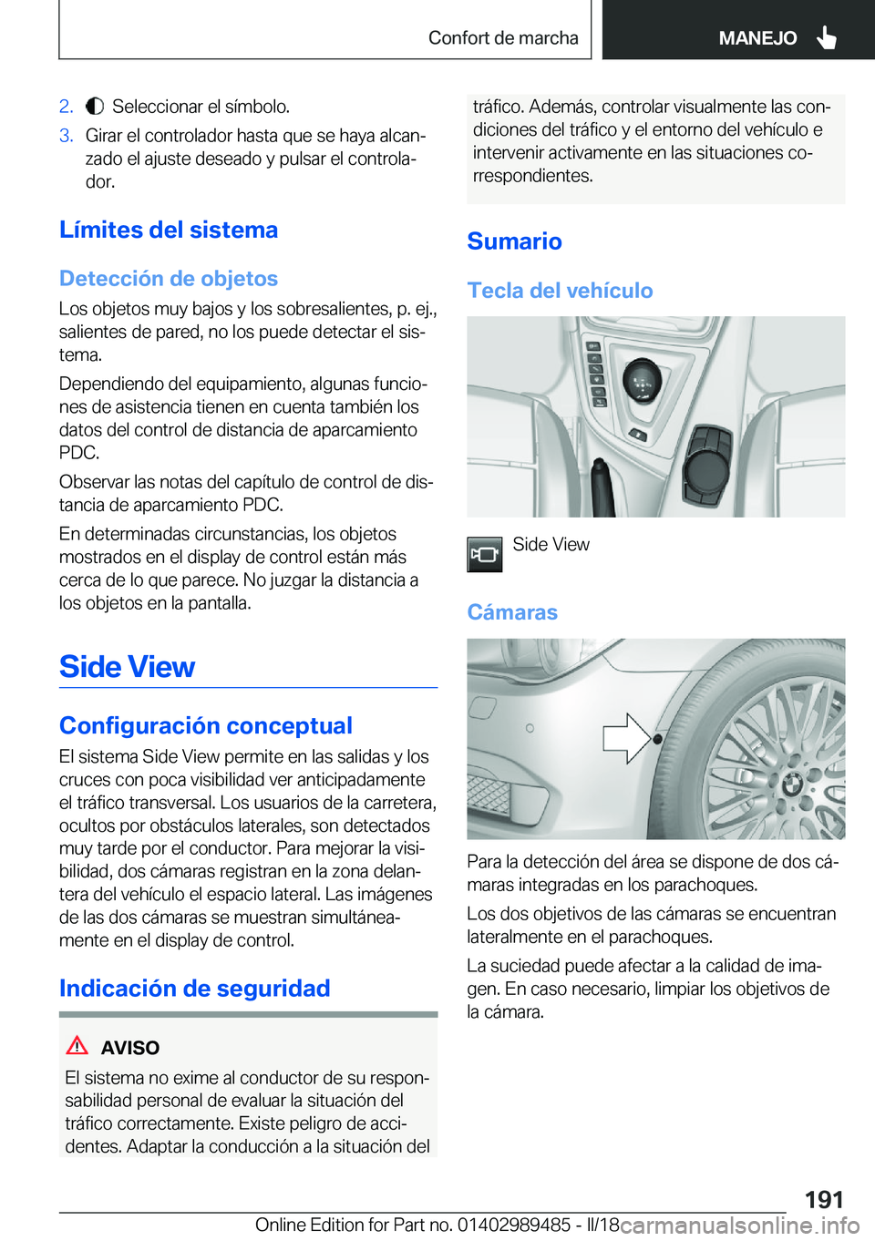 BMW M3 2018  Manuales de Empleo (in Spanish) �2�.� � �S�e�l�e�c�c�i�o�n�a�r� �e�l� �s�