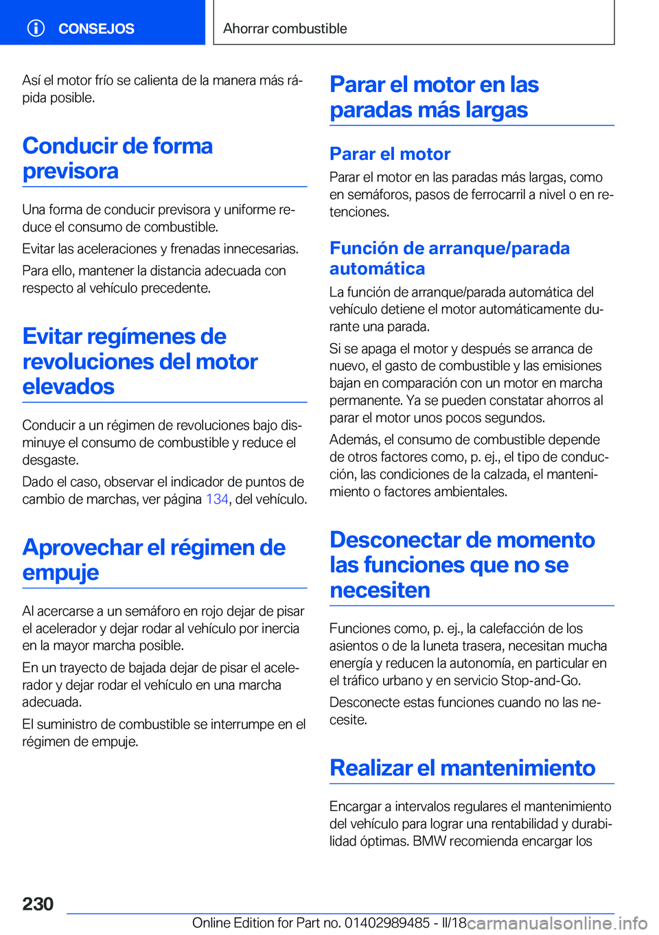 BMW M3 2018  Manuales de Empleo (in Spanish) �A�s�