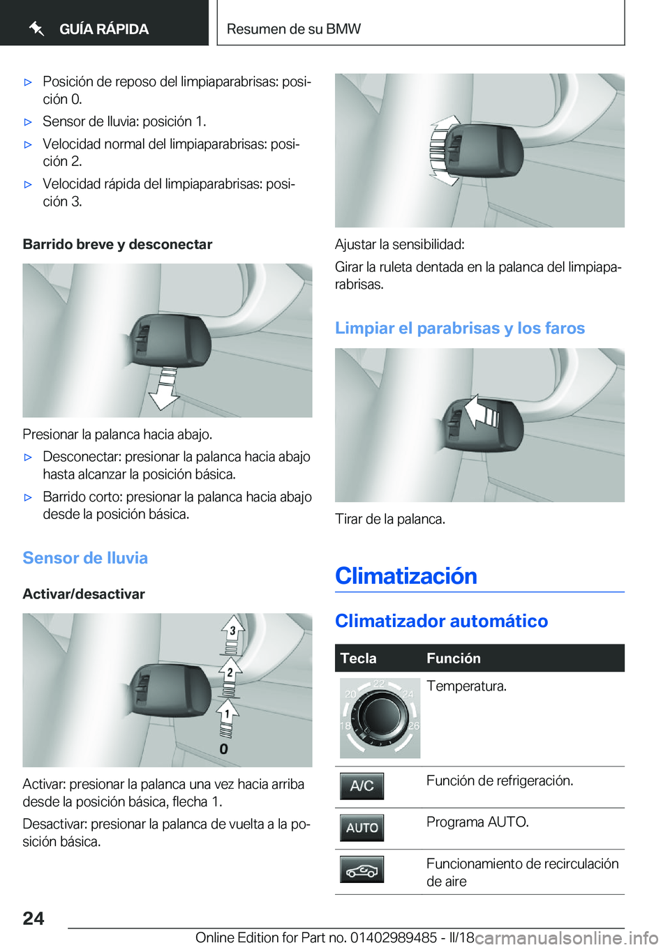 BMW M3 2018  Manuales de Empleo (in Spanish) x�P�o�s�i�c�i�
