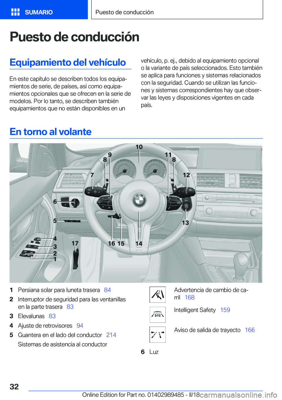 BMW M3 2018  Manuales de Empleo (in Spanish) �P�u�e�s�t�o��d�e��c�o�n�d�u�c�c�i�