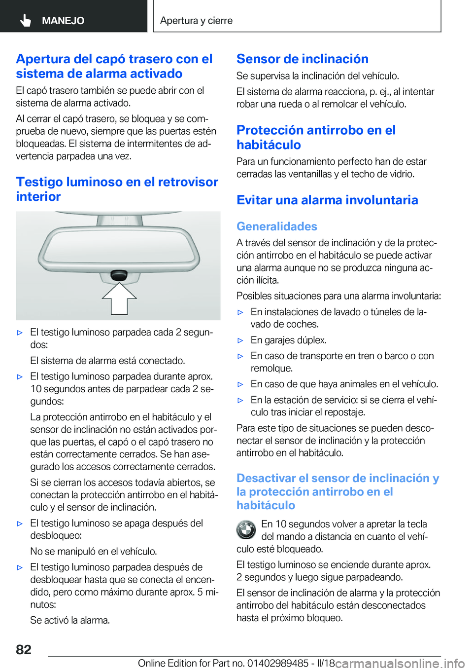 BMW M3 2018  Manuales de Empleo (in Spanish) �A�p�e�r�t�u�r�a��d�e�l��c�a�p�