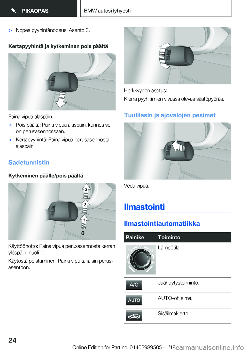 BMW M3 2018  Omistajan Käsikirja (in Finnish) 'x�N�o�p�e�a� �p�y�y�h�i�n�t�