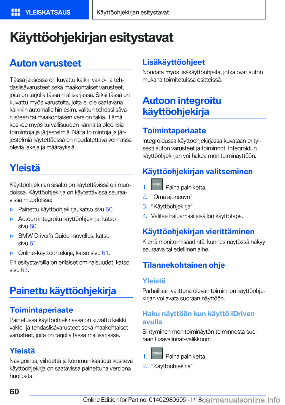 BMW M3 2018  Omistajan Käsikirja (in Finnish) �K�