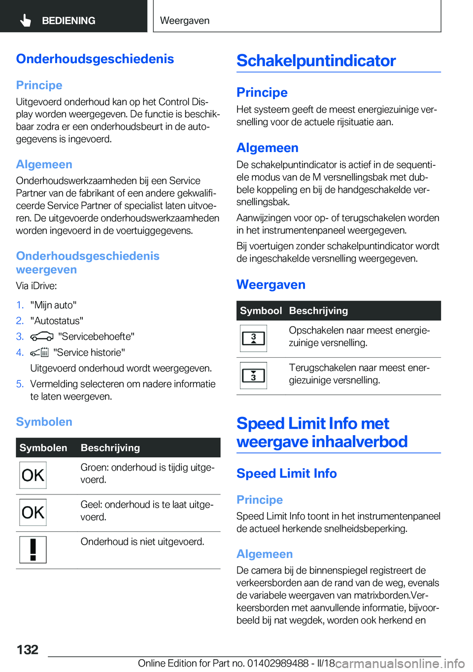 BMW M3 2018  Instructieboekjes (in Dutch) �O�n�d�e�r�h�o�u�d�s�g�e�s�c�h�i�e�d�e�n�i�s
�P�r�i�n�c�i�p�e �U�i�t�g�e�v�o�e�r�d� �o�n�d�e�r�h�o�u�d� �k�a�n� �o�p� �h�e�t� �C�o�n�t�r�o�l� �D�i�sj
�p�l�a�y� �w�o�r�d�e�n� �w�e�e�r�g�e�g�e�v�e�n�.�