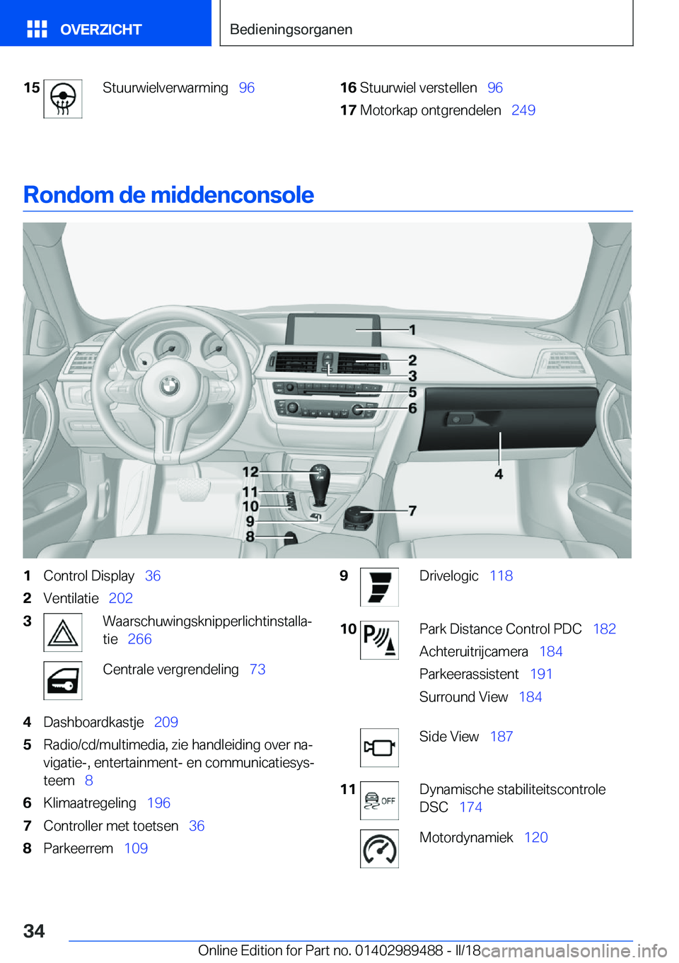 BMW M3 2018  Instructieboekjes (in Dutch) �1�5�S�t�u�u�r�w�i�e�l�v�e�r�w�a�r�m�i�n�g\_�9�6�1�6�S�t�u�u�r�w�i�e�l� �v�e�r�s�t�e�l�l�e�n\_�9�6�1�7�M�o�t�o�r�k�a�p� �o�n�t�g�r�e�n�d�e�l�e�n\_ �2�4�9
�R�o�n�d�o�m��d�e��m�i�d�d�e�n�c�o�n�s