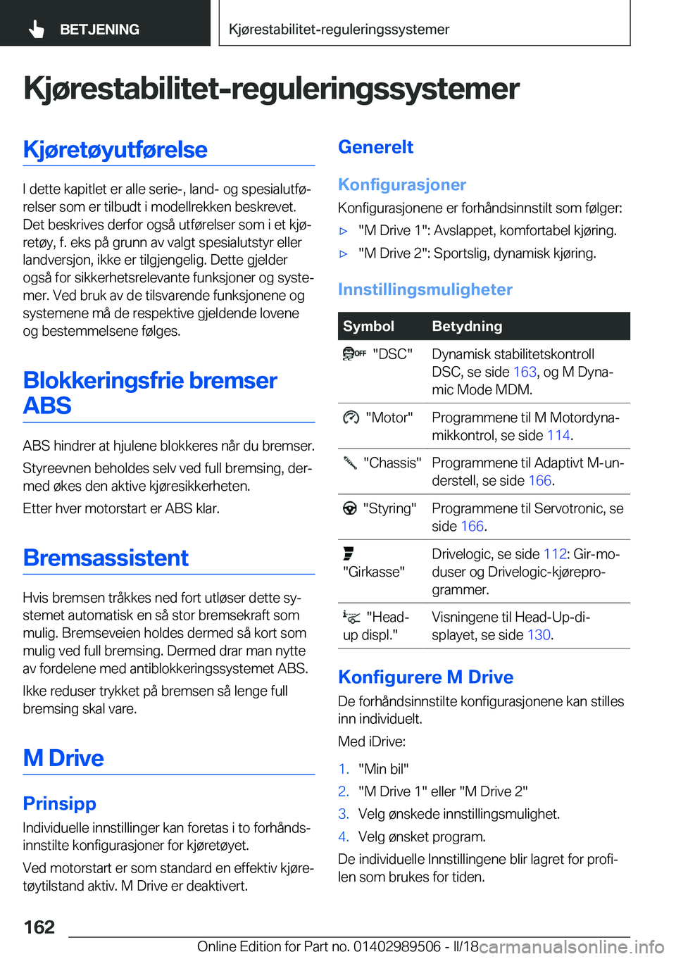 BMW M3 2018  InstruksjonsbØker (in Norwegian) �K�j�
