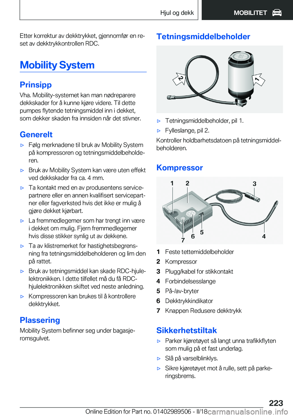 BMW M3 2018  InstruksjonsbØker (in Norwegian) �E�t�t�e�r� �k�o�r�r�e�k�t�u�r� �a�v� �d�e�k�k�t�r�y�k�k�e�t�,� �g�j�e�n�n�o�m�f�
