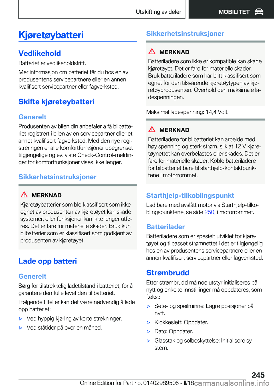 BMW M3 2018  InstruksjonsbØker (in Norwegian) �K�j�