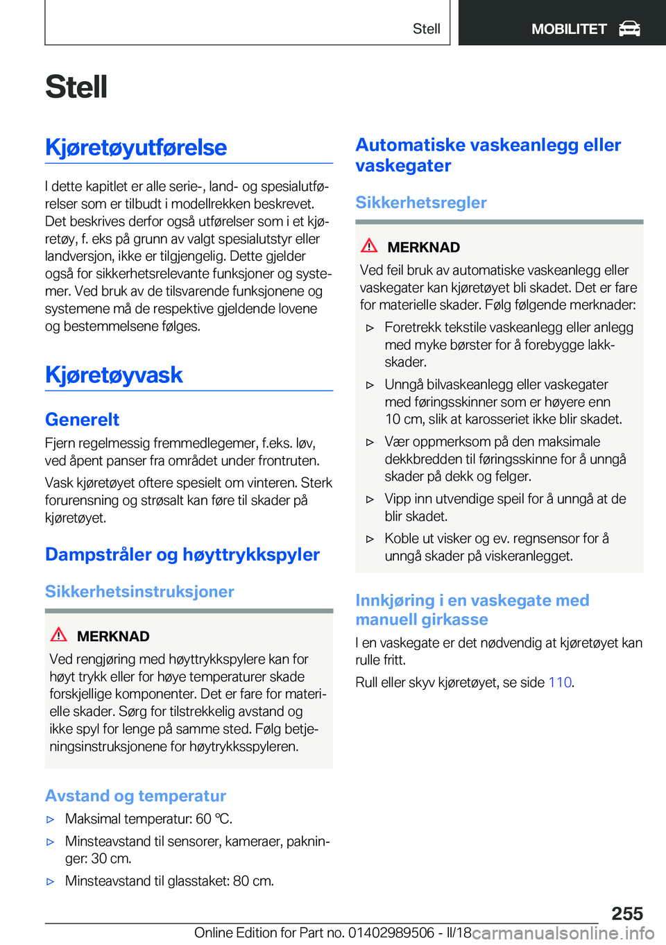 BMW M3 2018  InstruksjonsbØker (in Norwegian) �S�t�e�l�l�K�j�
