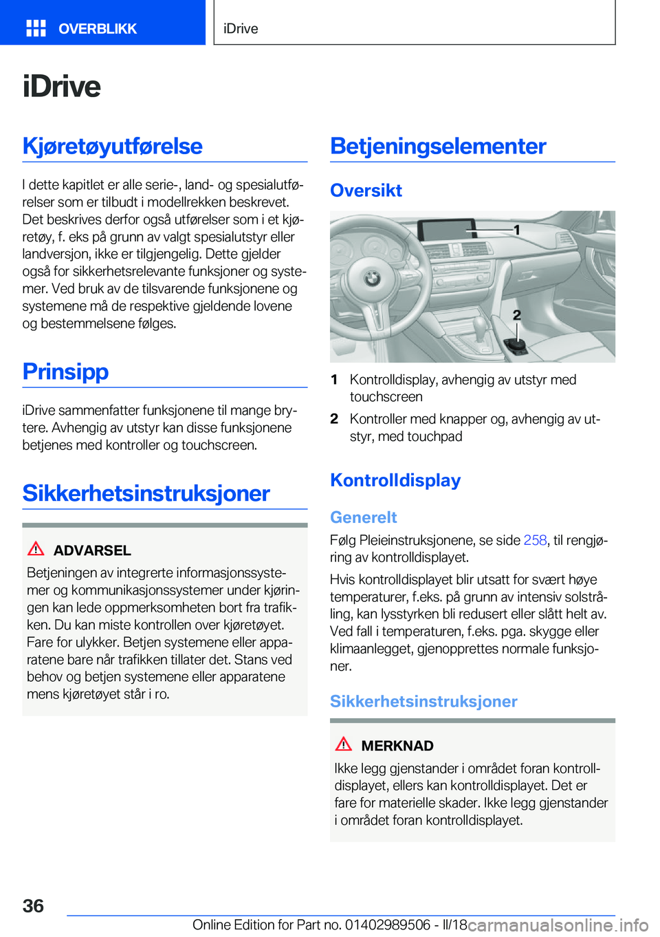BMW M3 2018  InstruksjonsbØker (in Norwegian) �i�D�r�i�v�e�K�j�