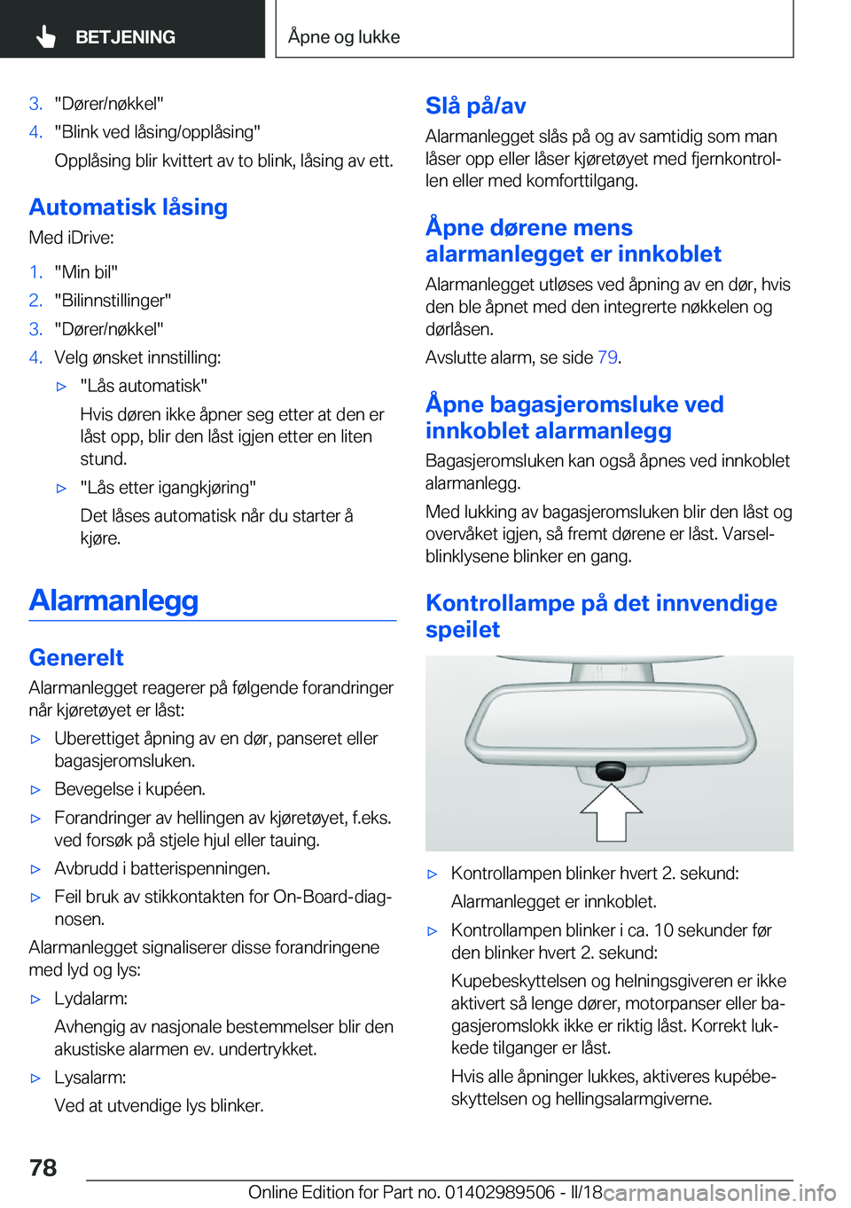 BMW M3 2018  InstruksjonsbØker (in Norwegian) �3�.�"�D�