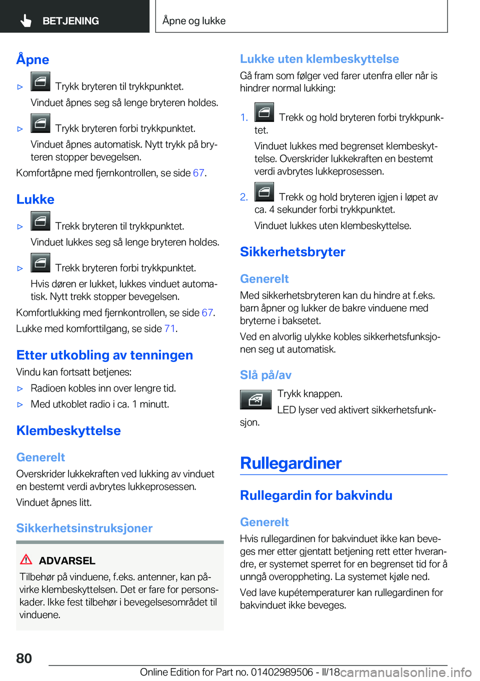 BMW M3 2018  InstruksjonsbØker (in Norwegian) �
