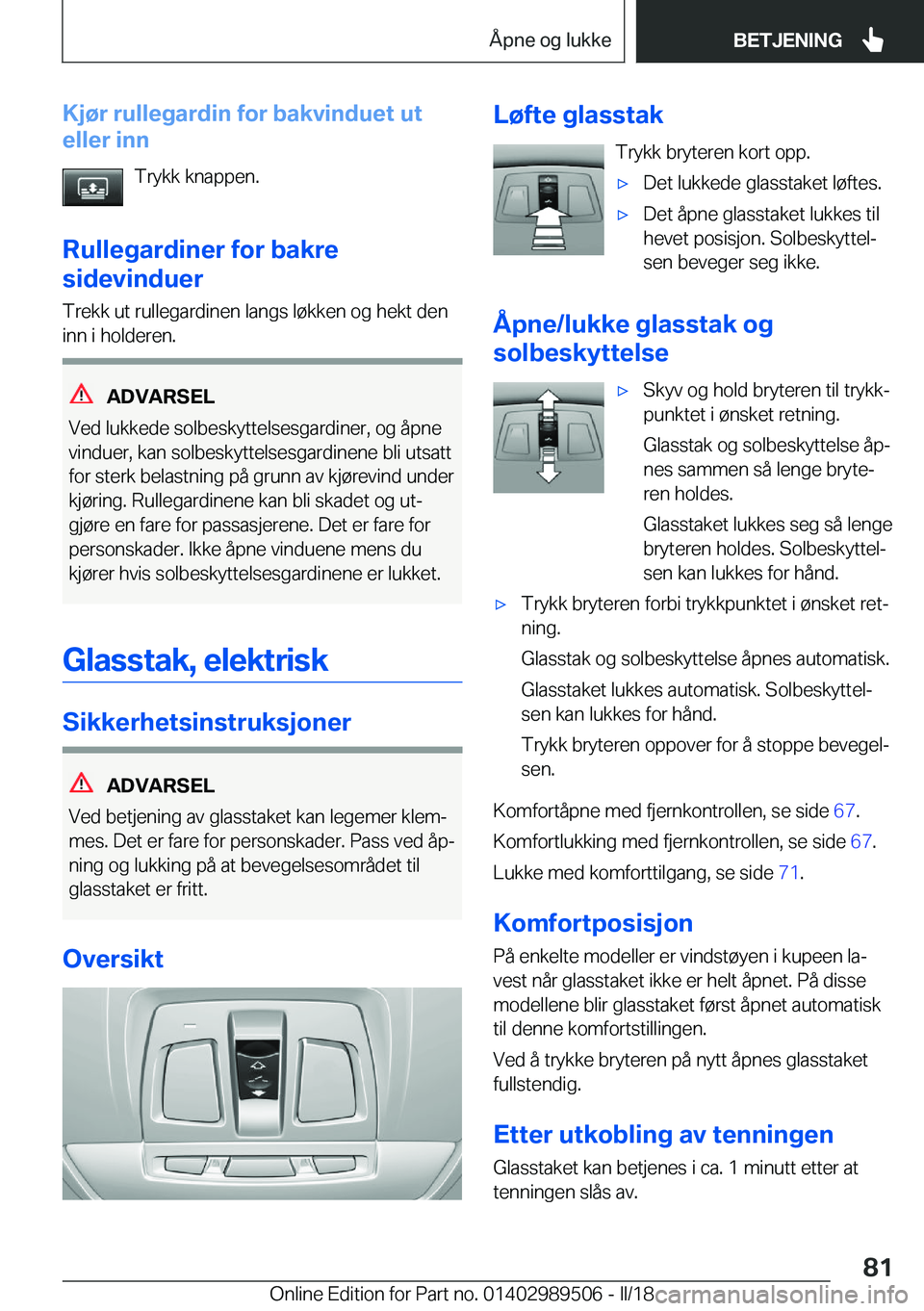 BMW M3 2018  InstruksjonsbØker (in Norwegian) �K�j�
