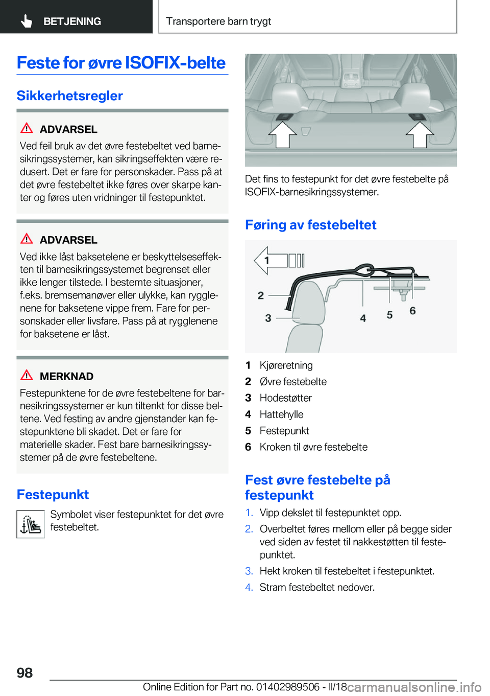 BMW M3 2018  InstruksjonsbØker (in Norwegian) �F�e�s�t�e��f�o�r��
