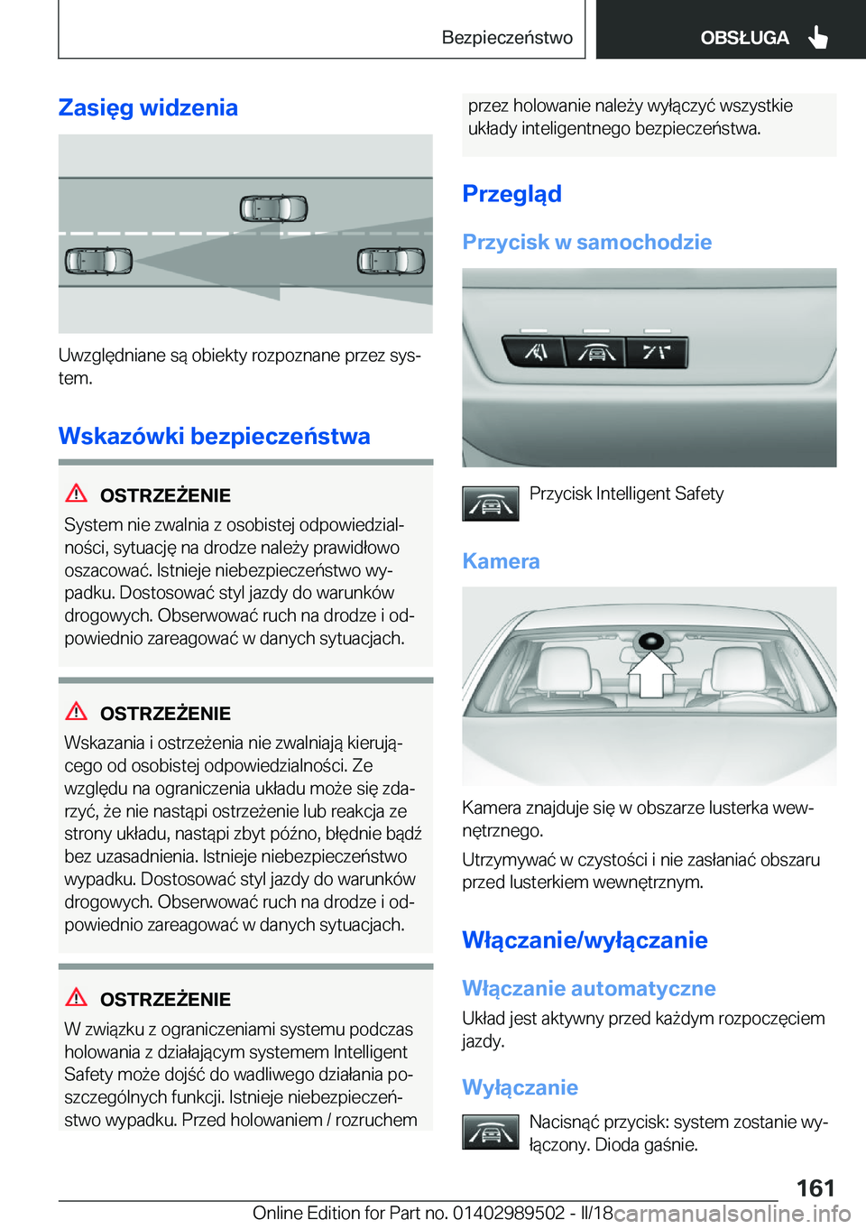 BMW M3 2018  Instrukcja obsługi (in Polish) �Z�a�s�i�