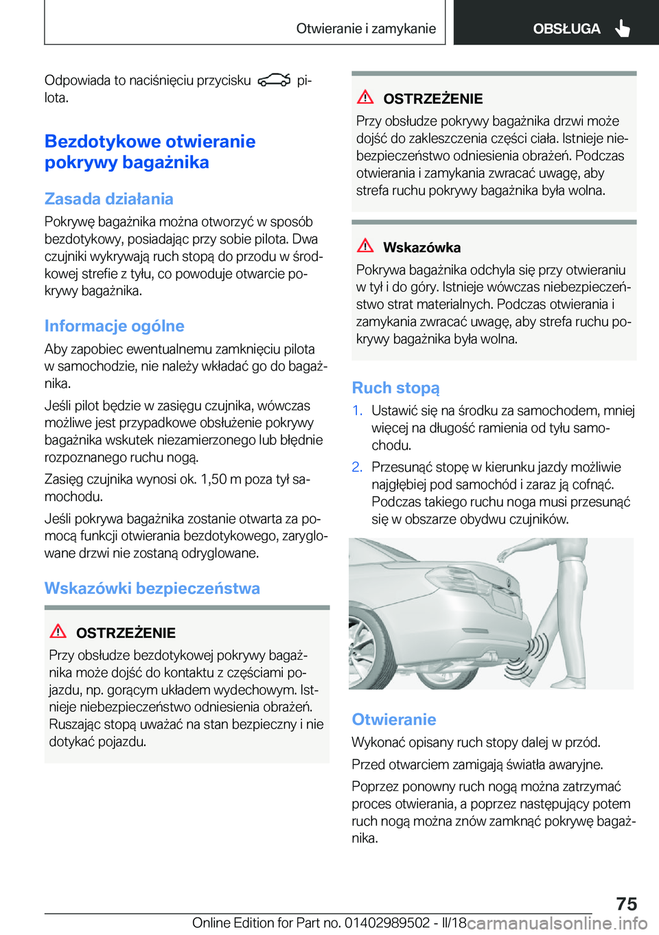 BMW M3 2018  Instrukcja obsługi (in Polish) �O�d�p�o�w�i�a�d�a� �t�o� �n�a�c�i �n�i�