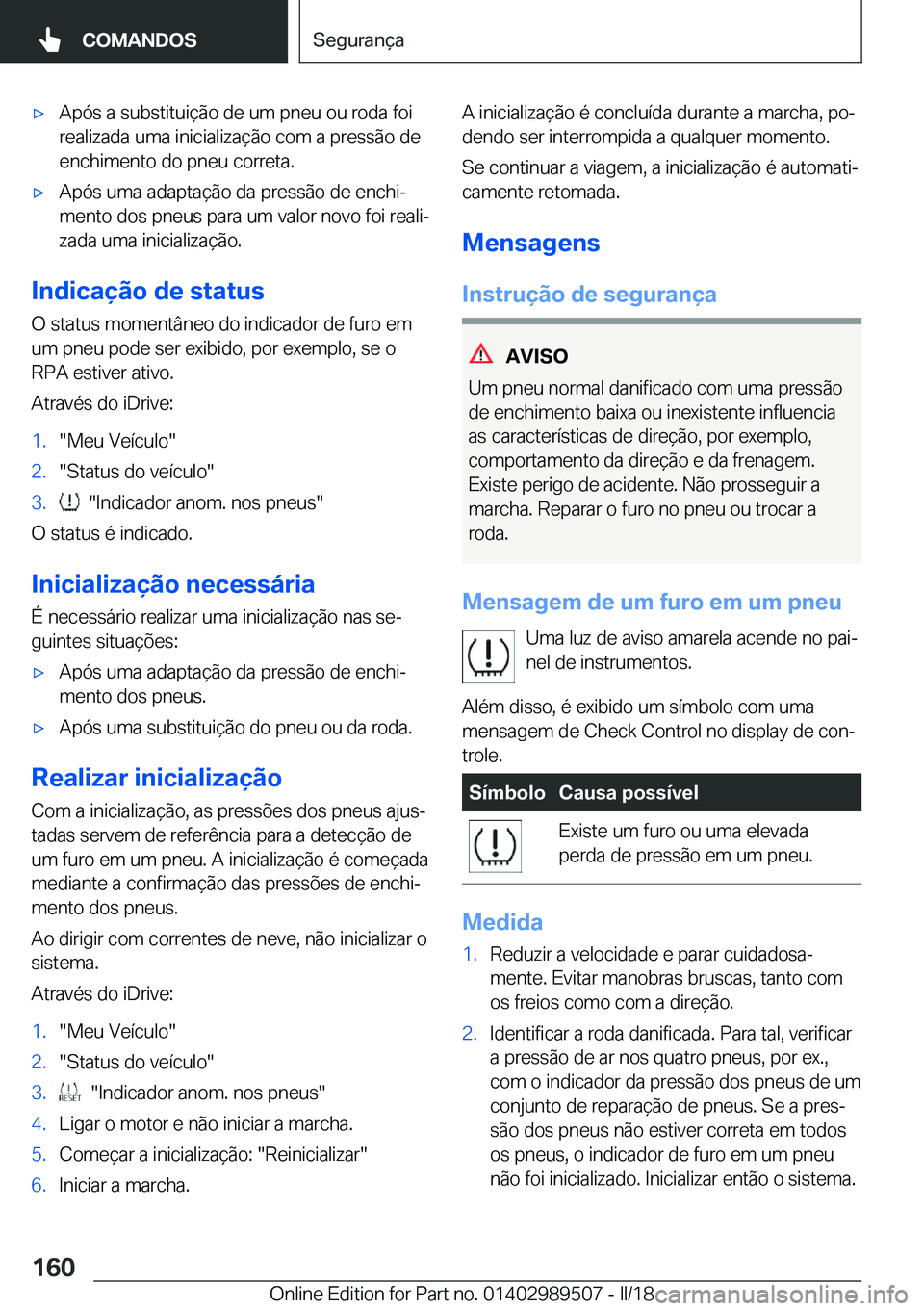 BMW M3 2018  Manual do condutor (in Portuguese) 'x�A�p�ó�s� �a� �s�u�b�s�t�i�t�u�i�