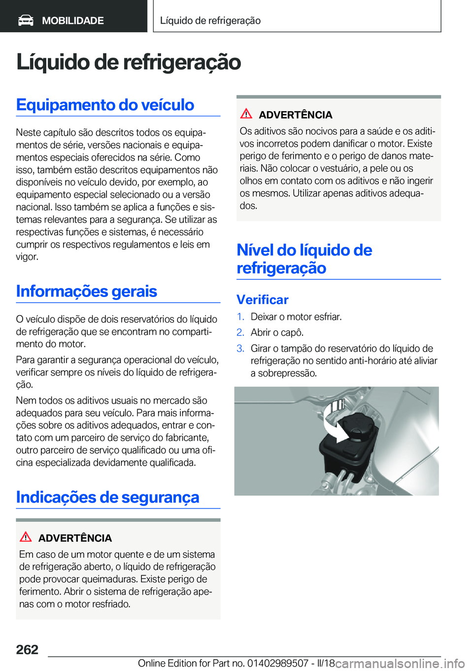 BMW M3 2018  Manual do condutor (in Portuguese) �L�