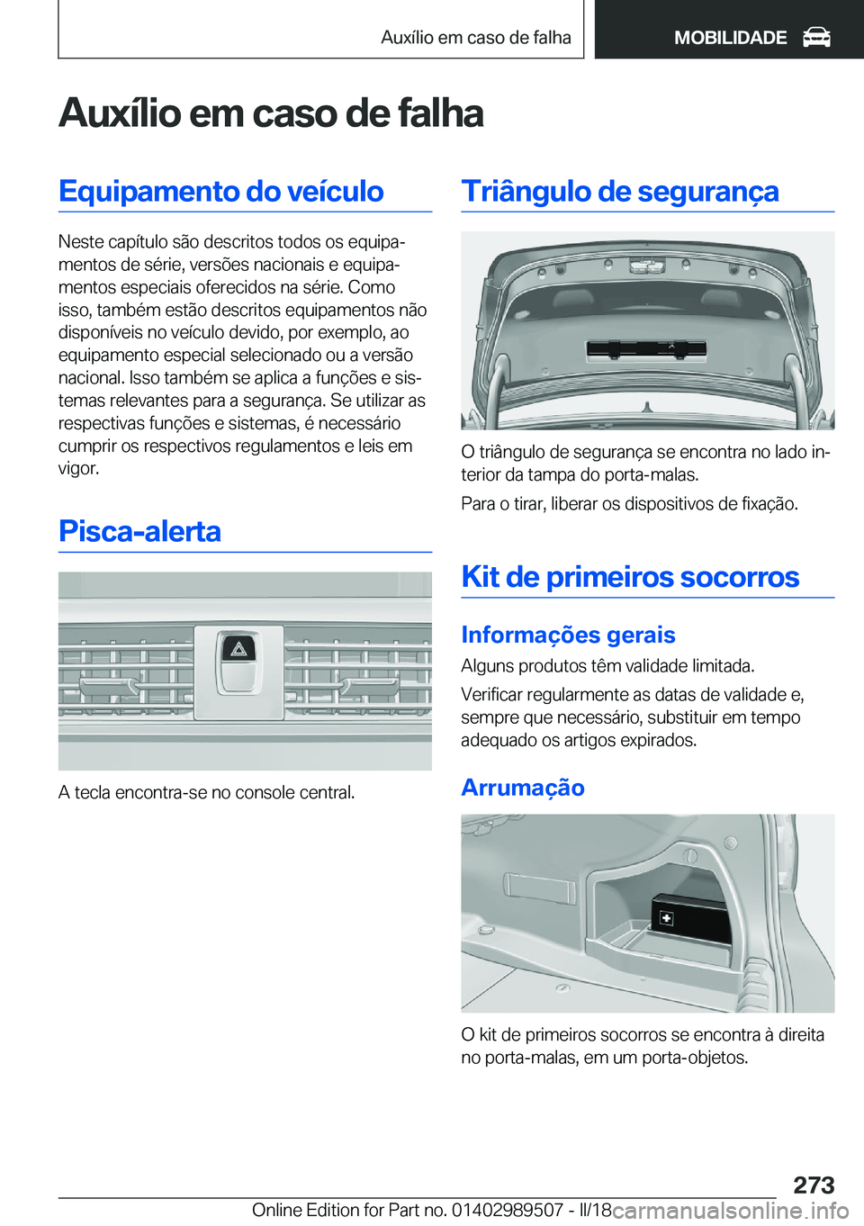 BMW M3 2018  Manual do condutor (in Portuguese) �A�u�x�
