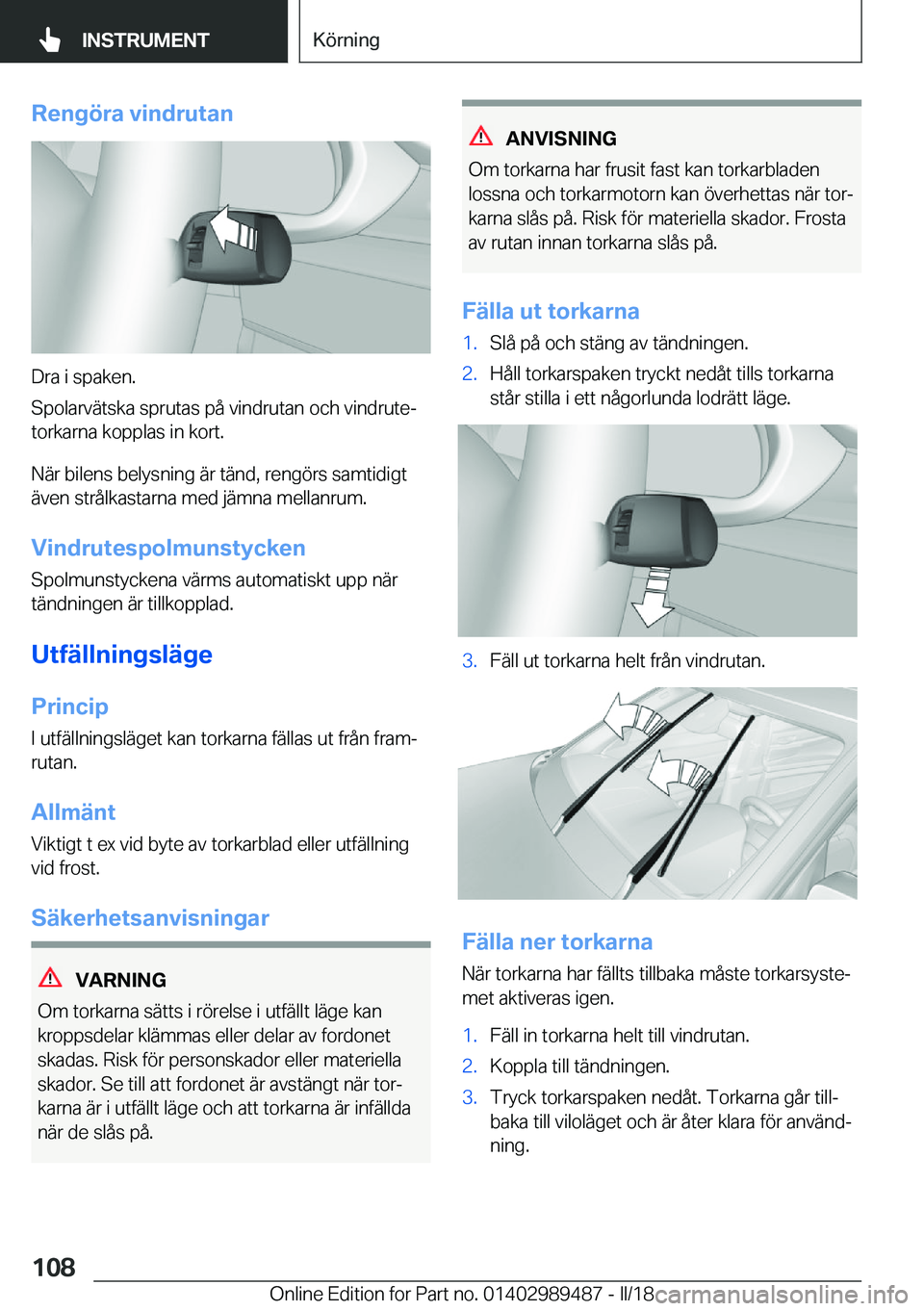 BMW M3 2018  InstruktionsbÖcker (in Swedish) �R�e�n�g�