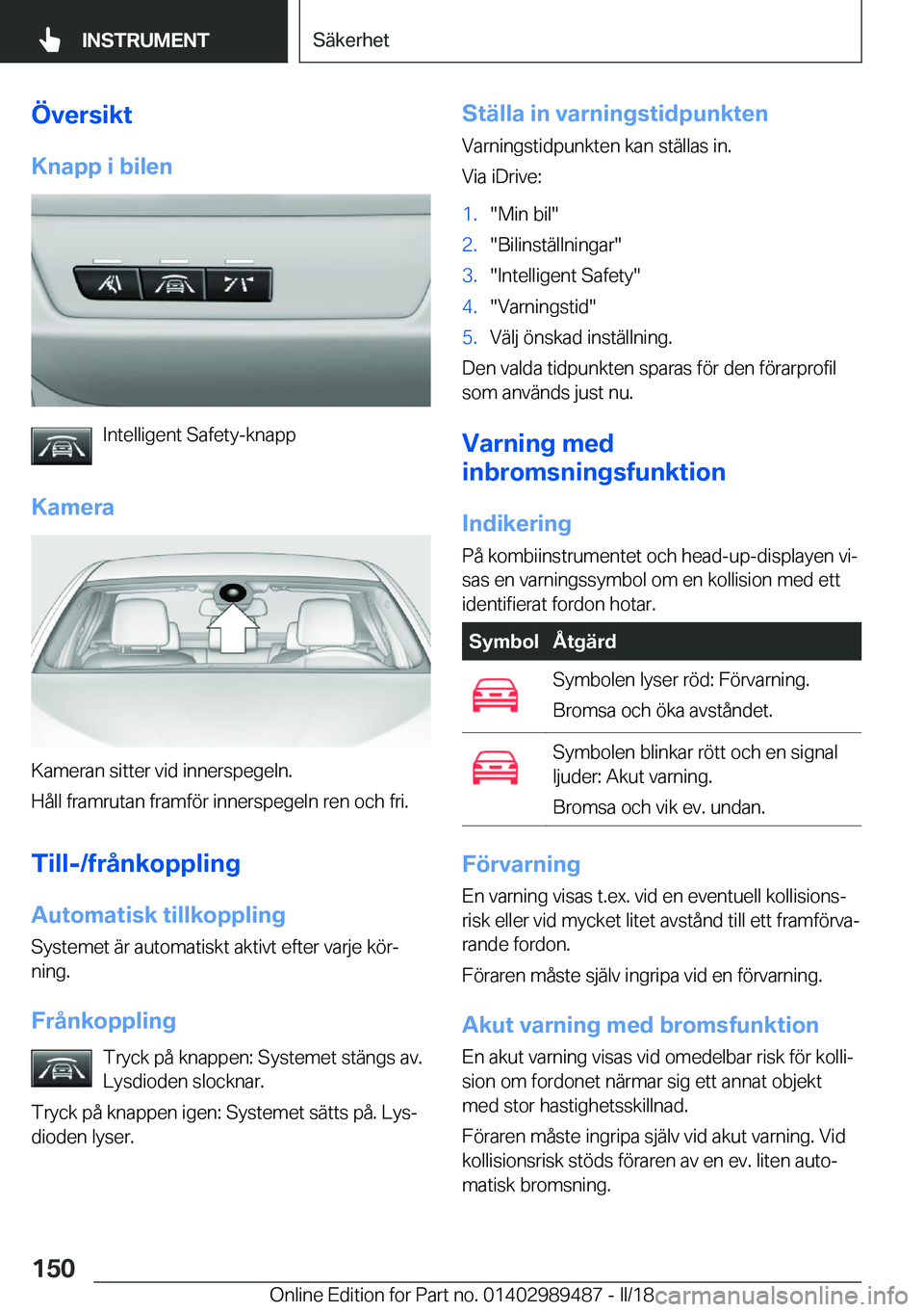 BMW M3 2018  InstruktionsbÖcker (in Swedish) �