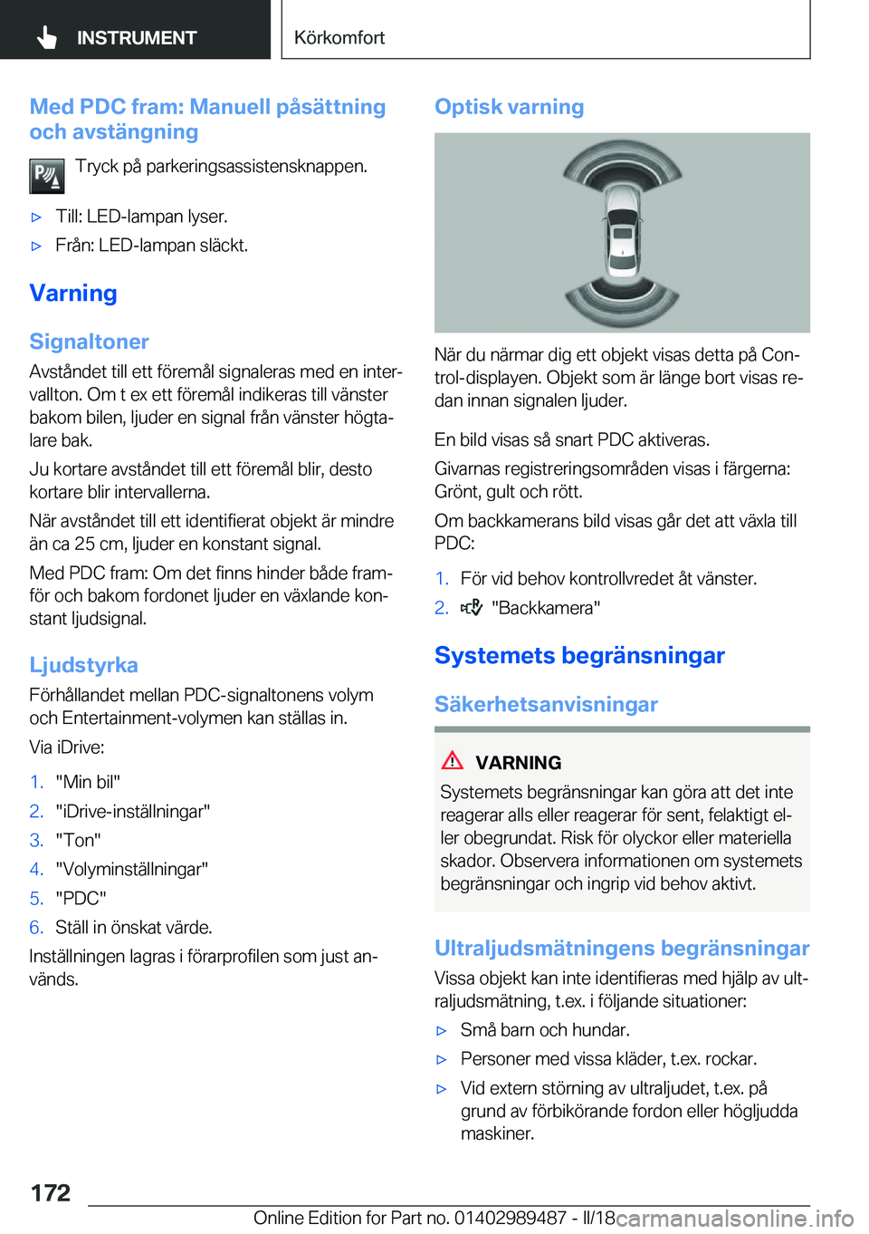 BMW M3 2018  InstruktionsbÖcker (in Swedish) �M�e�d��P�D�C��f�r�a�m�:��M�a�n�u�e�l�l��p�å�s�ä�t�t�n�i�n�g
�o�c�h��a�v�s�t�ä�n�g�n�i�n�g
�T�r�y�c�k� �p�å� �p�a�r�k�e�r�i�n�g�s�a�s�s�i�s�t�e�n�s�k�n�a�p�p�e�n�.'x�T�i�l�l�:� �L�E�D�-�l