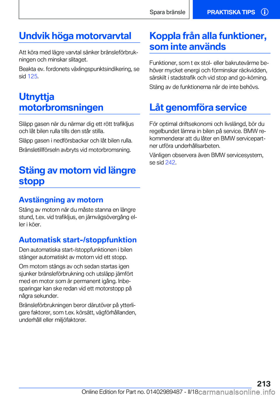 BMW M3 2018  InstruktionsbÖcker (in Swedish) �U�n�d�v�i�k��h�
