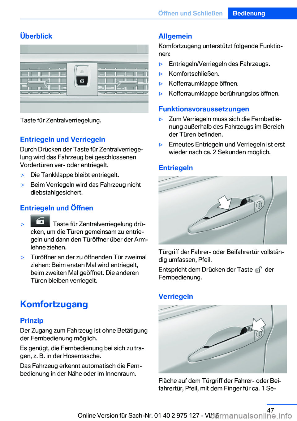 BMW M3 2017  Betriebsanleitungen (in German) �