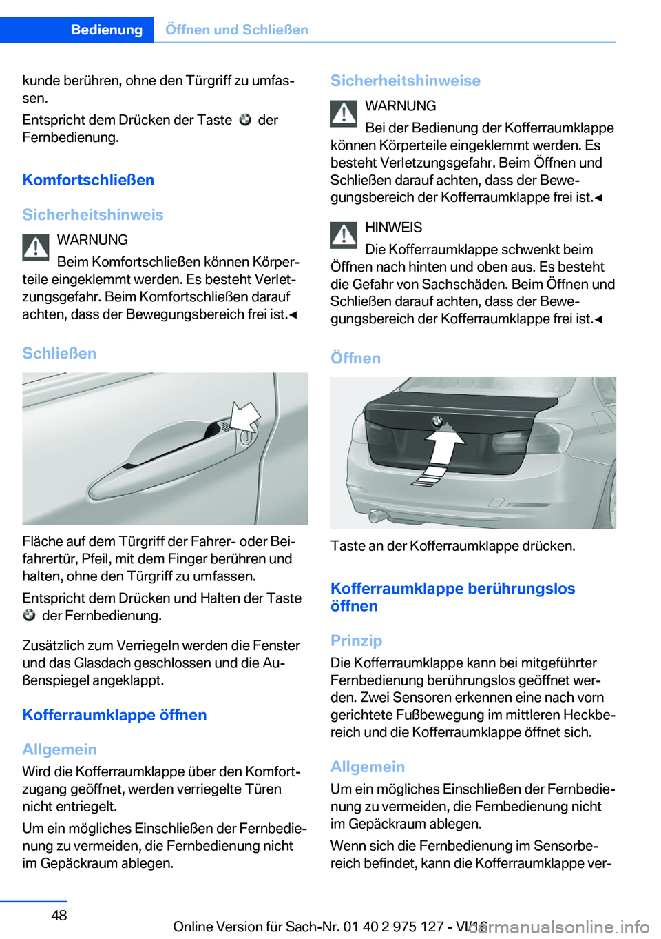 BMW M3 2017  Betriebsanleitungen (in German) �k�u�n�d�e� �b�e�r�