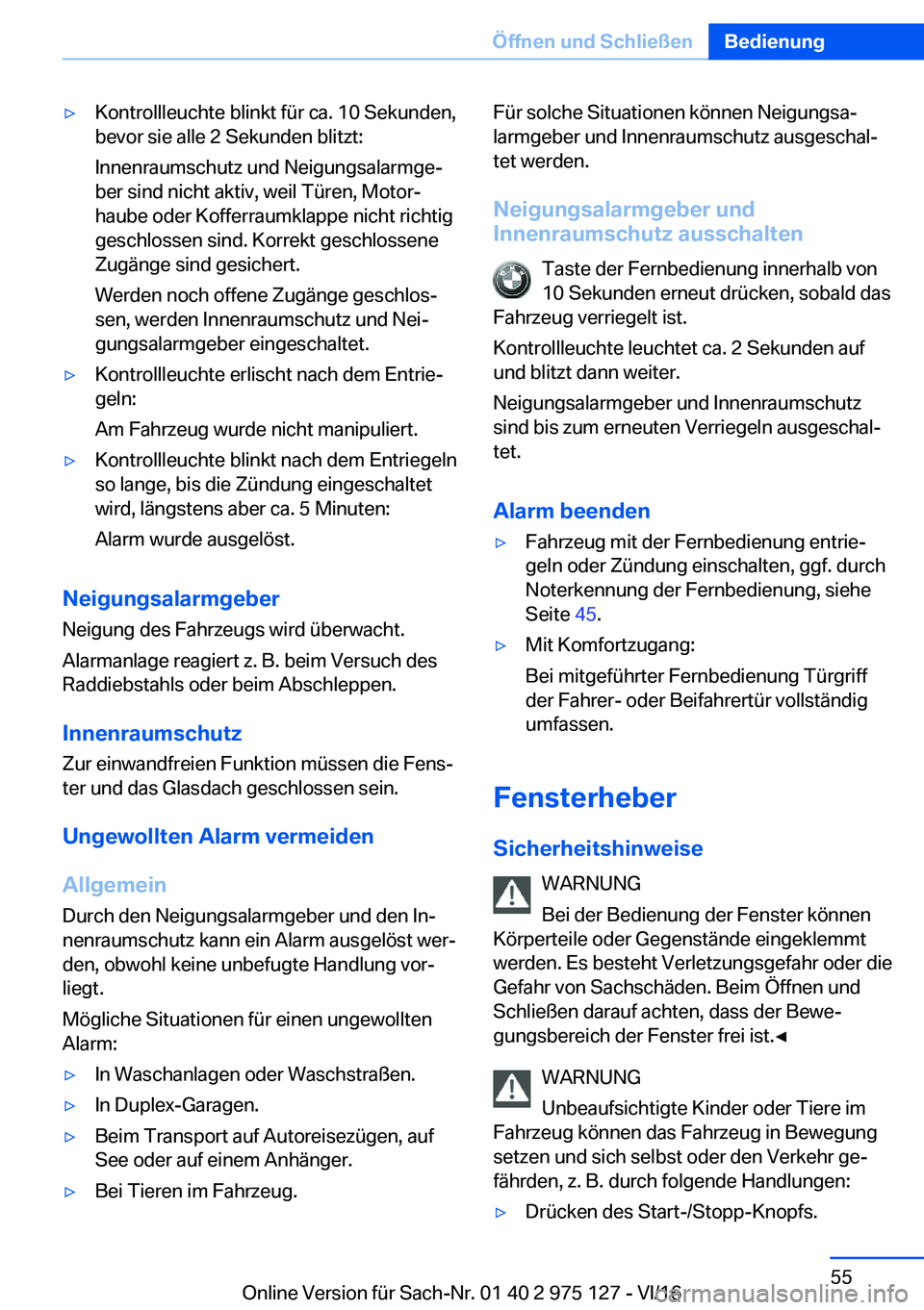 BMW M3 2017  Betriebsanleitungen (in German) 'y�K�o�n�t�r�o�l�l�l�e�u�c�h�t�e� �b�l�i�n�k�t� �f�