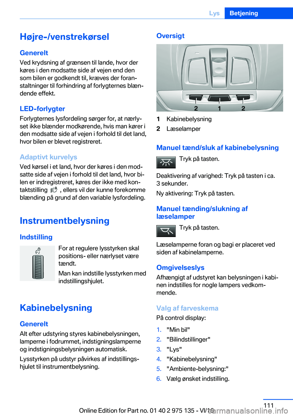 BMW M3 2017  InstruktionsbØger (in Danish) �H�