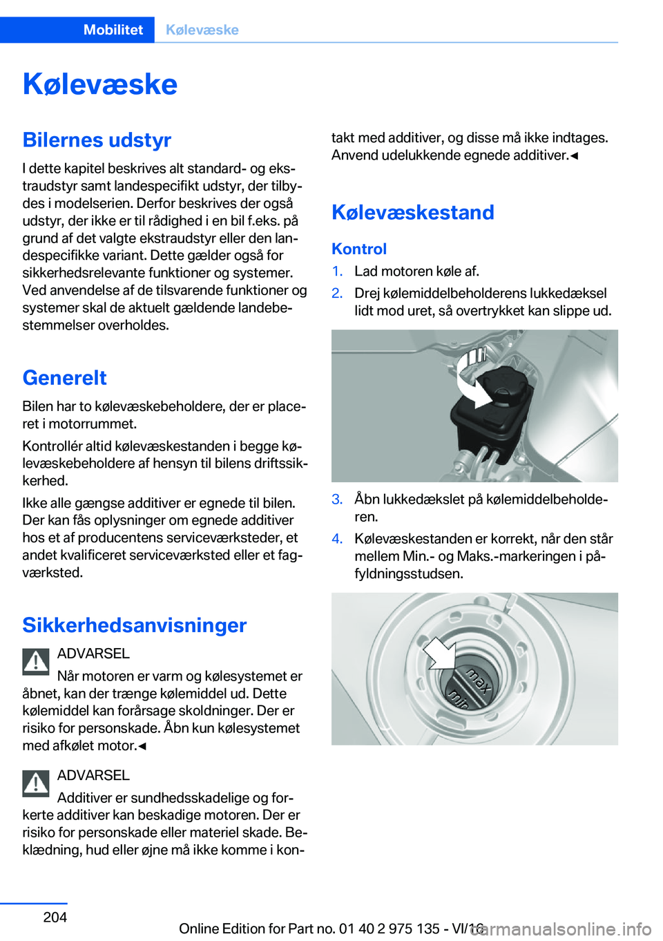 BMW M3 2017  InstruktionsbØger (in Danish) �K�
