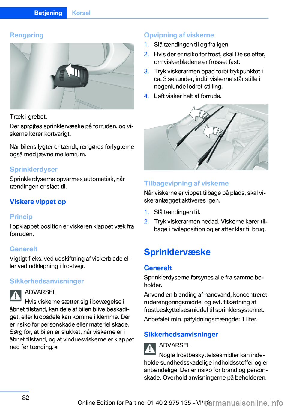 BMW M3 2017  InstruktionsbØger (in Danish) �R�e�n�g�