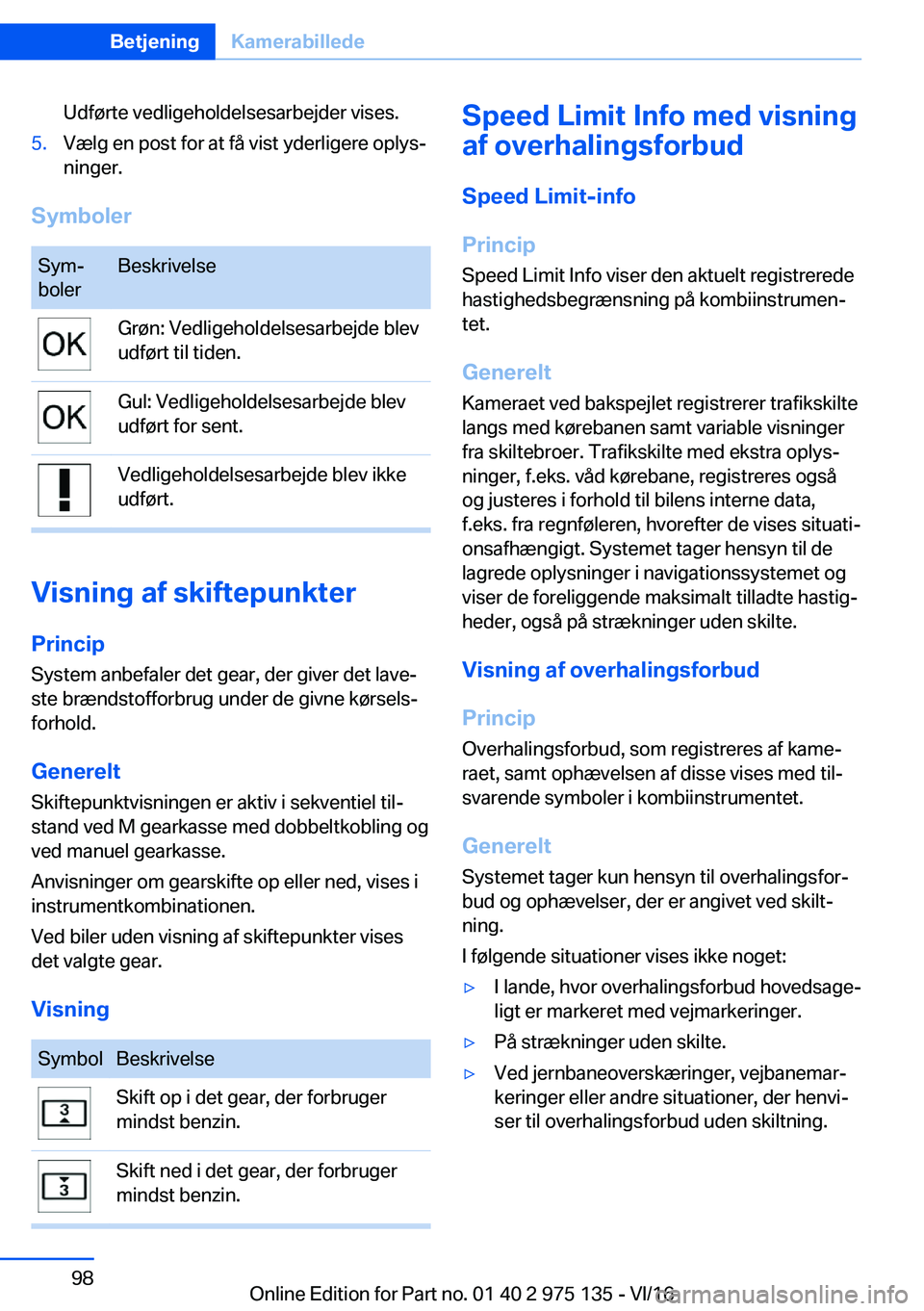 BMW M3 2017  InstruktionsbØger (in Danish) �U�d�f�