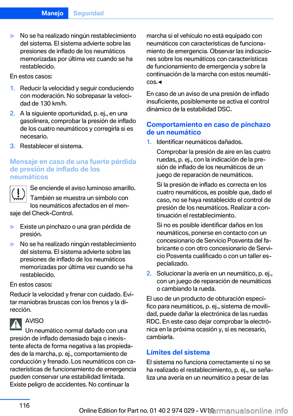 BMW M3 2017  Manuales de Empleo (in Spanish) y�N�o� �s�e� �h�a� �r�e�a�l�i�z�a�d�o� �n�i�n�g�