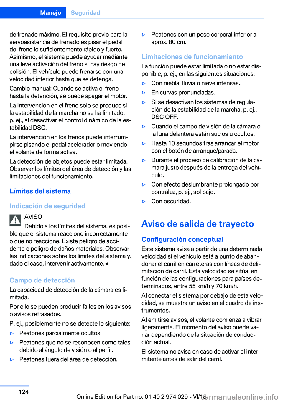BMW M3 2017  Manuales de Empleo (in Spanish) �d�e� �f�r�e�n�a�d�o� �m�
