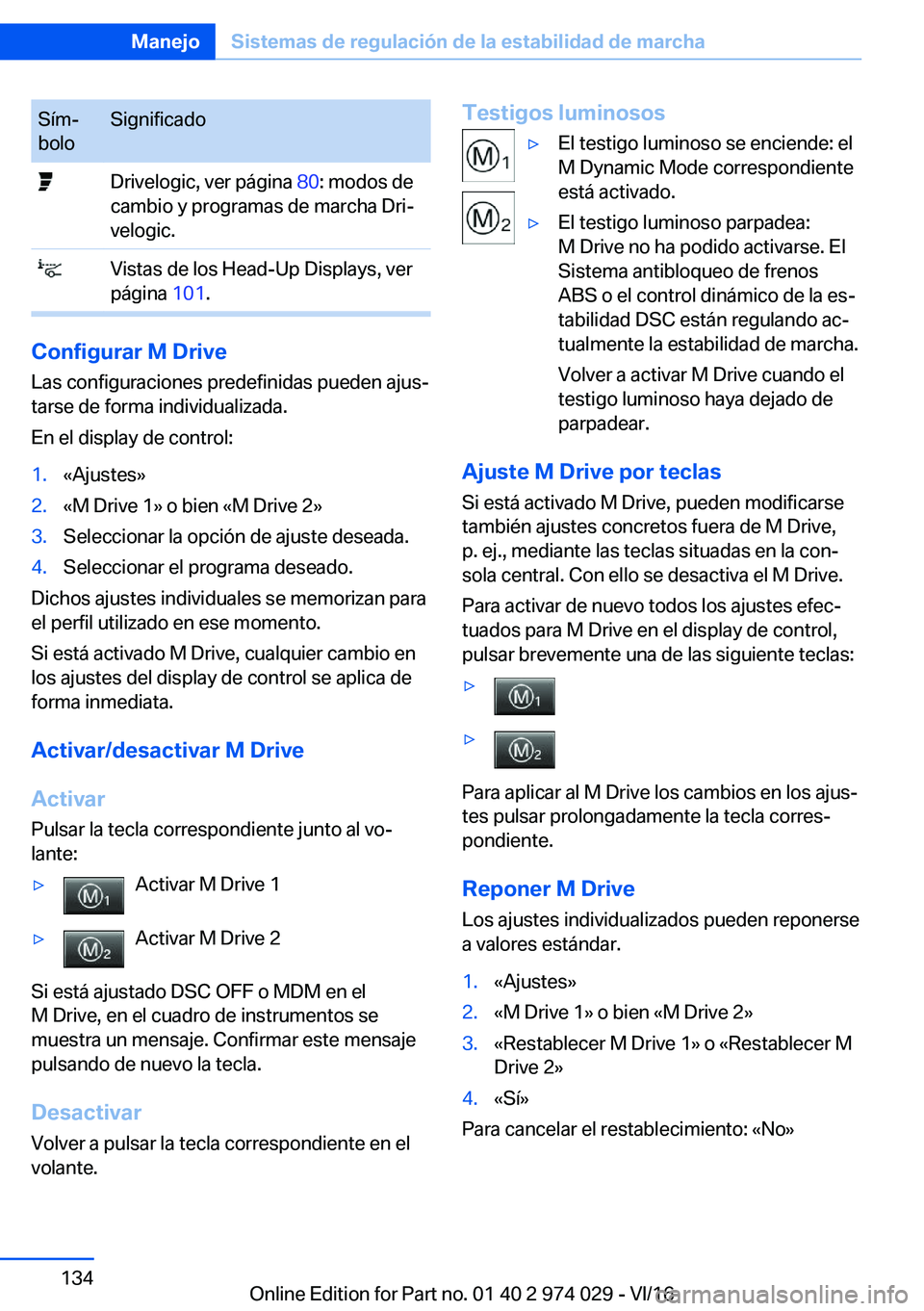 BMW M3 2017  Manuales de Empleo (in Spanish) �S�