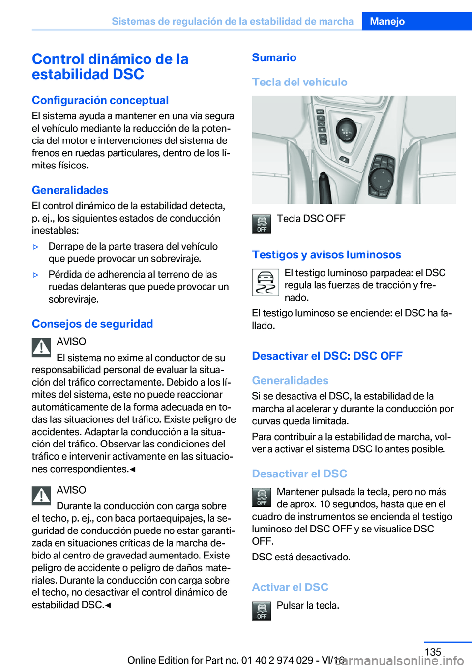 BMW M3 2017  Manuales de Empleo (in Spanish) �C�o�n�t�r�o�l��d�i�n�